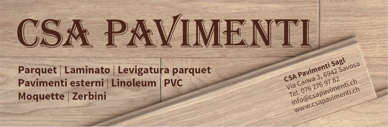 Logo CSA PAVIMENTI - parquet - laminato - levigatura - pavimenti esterni - moquette - pvc - Savosa - Lugano